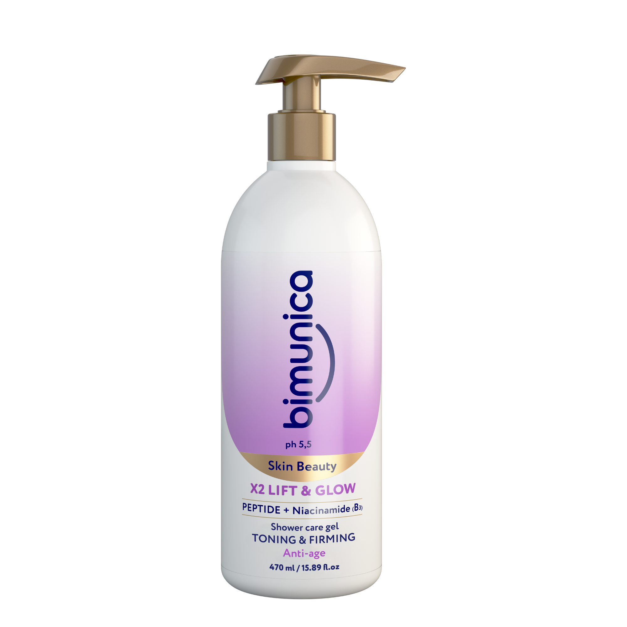 Sữa Tắm Hỗ Trợ Dưỡng Sáng Da Bimunica Skin Beauty Lift & Glow Palmitoyl Hexapeptide-12 470ml